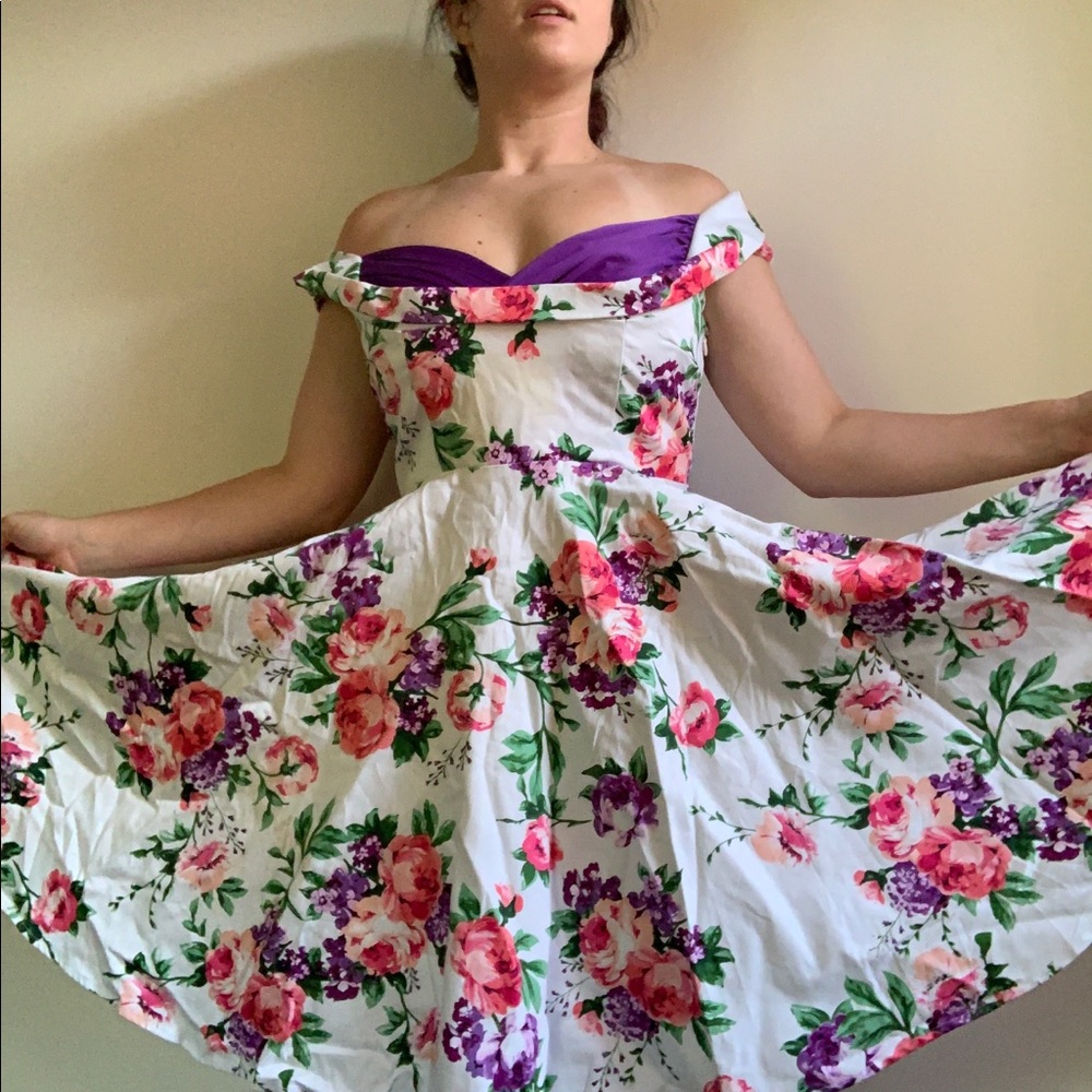 Floral pin up dress